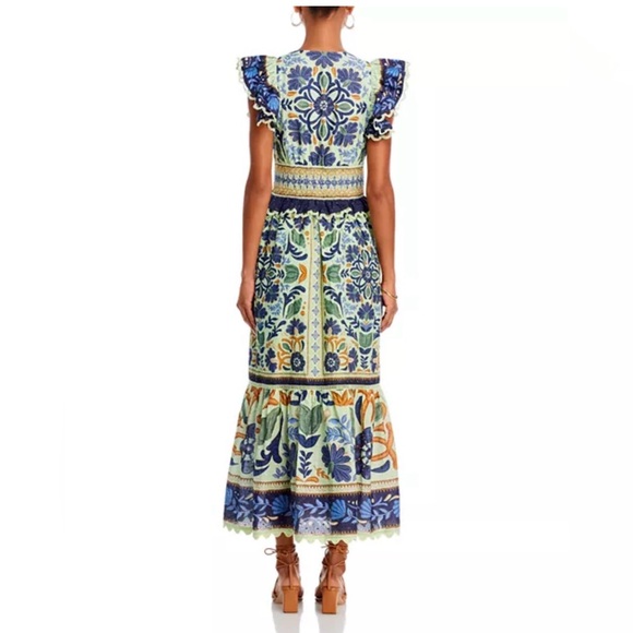 New FARM Rio Ocean Tapestry Maxi Dress Sz: Small $325 - Picture 2 of 10